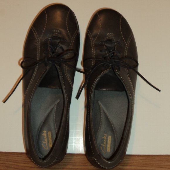 Clarks Collection Women's 11M (US) Lace Up Gray Leather Shoes Casual - Picture 9 of 11